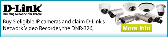 Buy 5 eligible IP cameras and claim D-Links Network Video Recorder the DNR-326